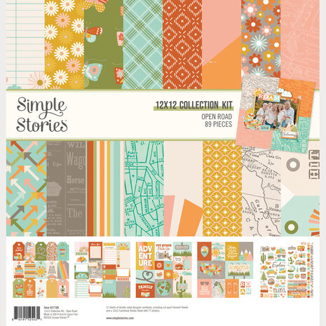 Simple Stories PRE-ORDER Open Road 12x12 Inch Collection Kit (27100)