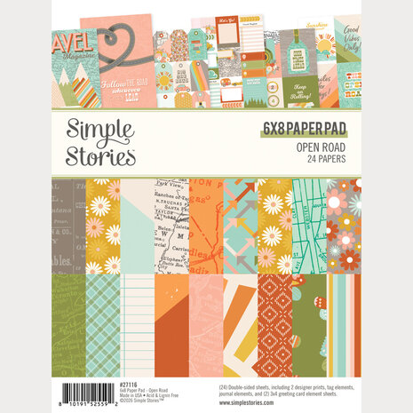 Simple Stories PRE-ORDER Open Road 6x8 Inch Paper Pad (27116) Simple Stories PRE-ORDER Open Road 6x8 Inch Paper Pad (27116)
