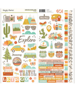 Simple Stories PRE-ORDER Open Road Cardstock Stickers Icons (27102) Simple Stories PRE-ORDER Open Road Cardstock Stickers Icons (27102)