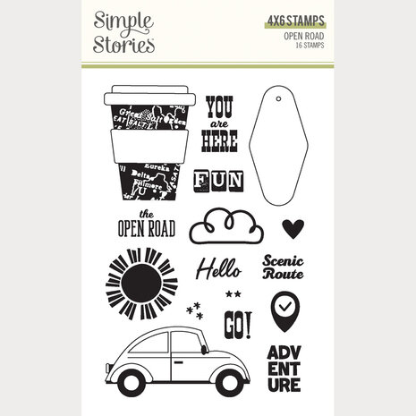 Simple Stories PRE-ORDER Open Road Stamps (27117) Simple Stories PRE-ORDER Open Road Stamps (27117)