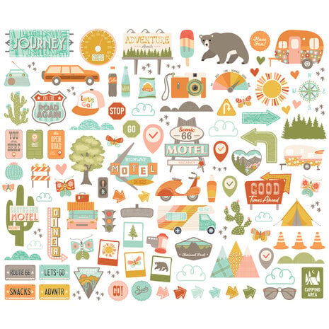 Simple Stories Open Road Bits & Pieces (27119) Simple Stories Open Road Bits & Pieces (27119)