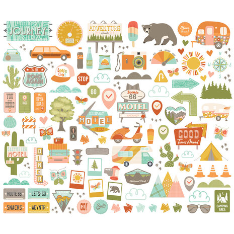 Simple Stories PRE-ORDER Open Road Bits & Pieces (27119) Simple Stories PRE-ORDER Open Road Bits & Pieces (27119)