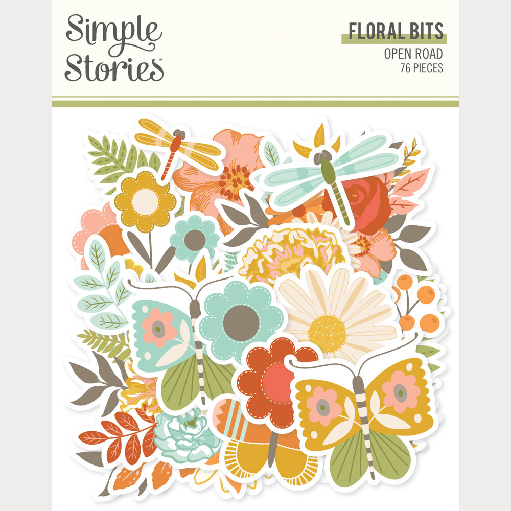 Simple Stories PRE-ORDER Open Road Floral Bits (27121) Simple Stories PRE-ORDER Open Road Floral Bits (27121)