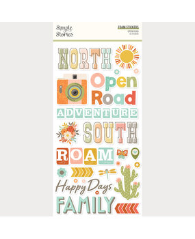 Simple Stories PRE-ORDER Open Road Foam Stickers (27122) Simple Stories PRE-ORDER Open Road Foam Stickers (27122)