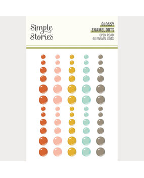 Simple Stories PRE-ORDER Open Road Glossy Enamel Dots (27124)