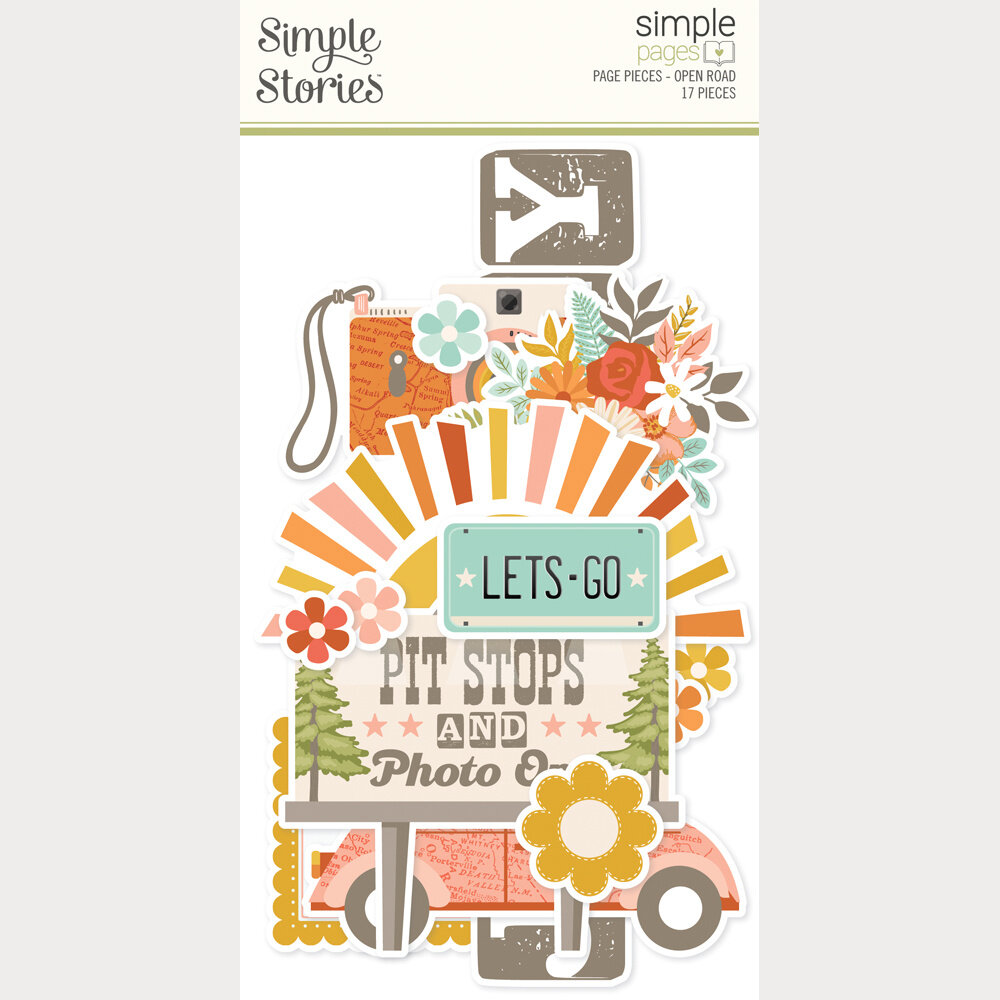 Simple Stories PRE-ORDER Open Road Simple Pages Pieces (27125)