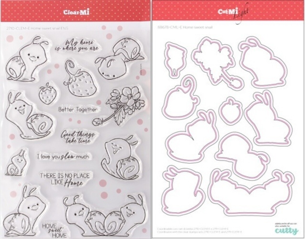 Impronte d'Autore Home Sweet Snail Stamp & Dies (88678-CML-E)