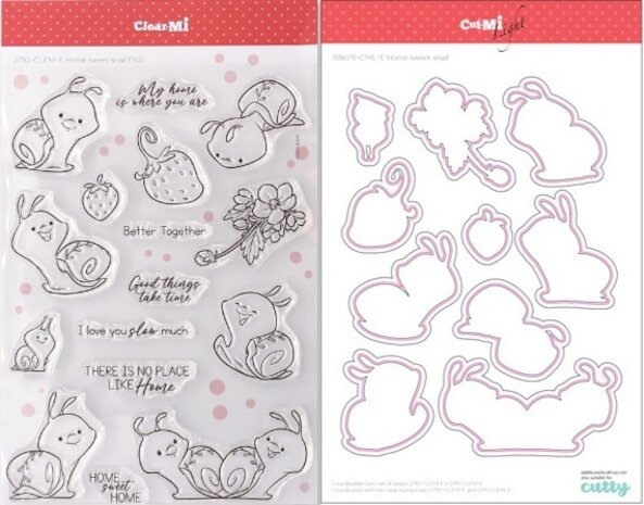 Impronte d'Autore Home Sweet Snail Stamp & Dies (88678-CML-E)