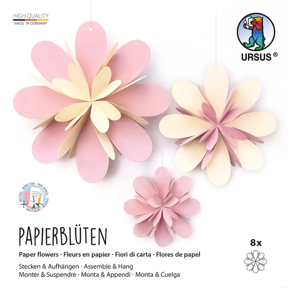 Ursus DIY Paper Flowers Pink (2426 00 02)