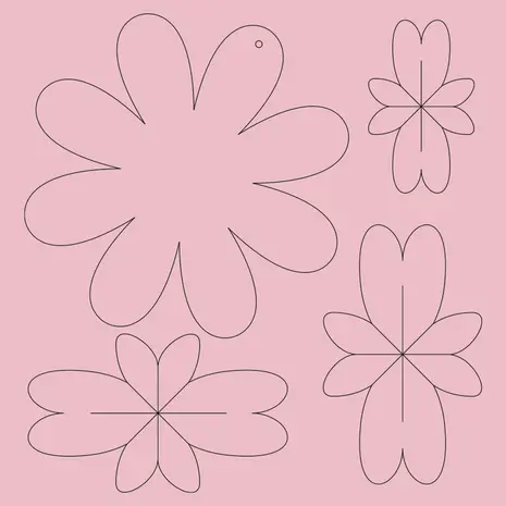 Ursus DIY Paper Flowers Pink (2426 00 02)