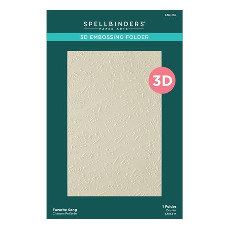 Spellbinders Poppy Song Favorite Song 3D Embossing Folder (E3D-165) Spellbinders Poppy Song Favorite Song 3D Embossing Folder (E3D-165)