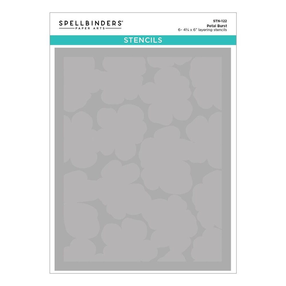 Spellbinders Poppy Song Petal Burst Stencil (STN-122)