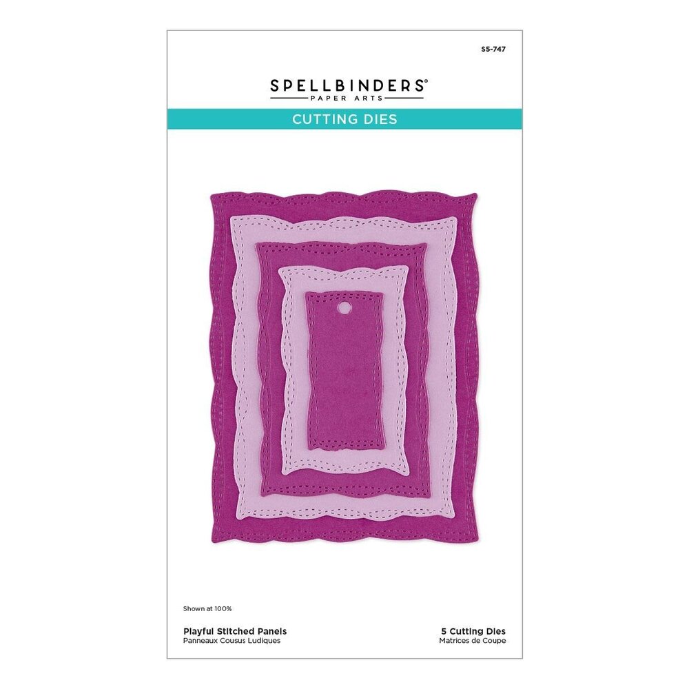 Spellbinders PRE-ORDER Poppy Song Playful Stitched Panels Dies (S5-747)