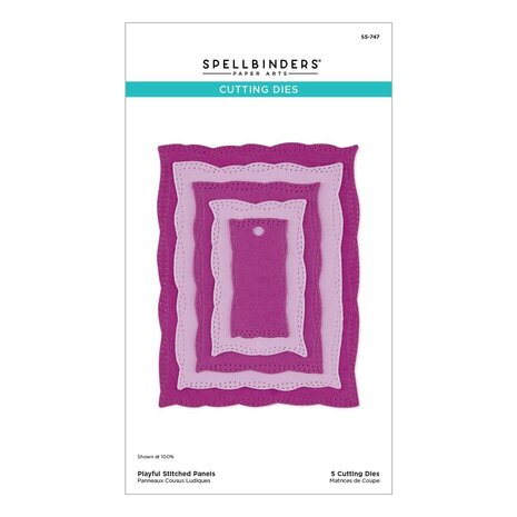 Spellbinders PRE-ORDER Poppy Song Playful Stitched Panels Dies (S5-747)