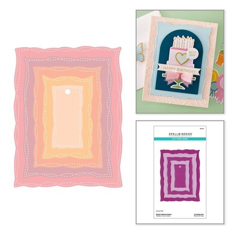 Spellbinders Poppy Song Playful Stitched Panels Dies (S5-747) Spellbinders Poppy Song Playful Stitched Panels Dies (S5-747)