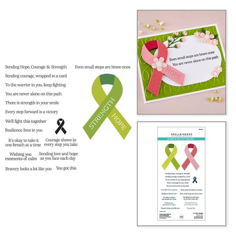 Spellbinders We All Have Baggage Awareness Ribbon and Sentiments Stamp & Die Set (SDS-216) Spellbinders We All Have Baggage Awareness Ribbon and Sentiments Stamp & Die Set (SDS-216)
