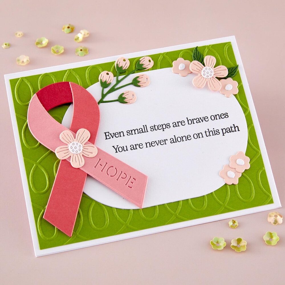 Spellbinders PRE-ORDER We All Have Baggage Awareness Ribbon and Sentiments Stamp & Die Set (SDS-216) Spellbinders PRE-ORDER We All Have Baggage Awareness Ribbon and Sentiments Stamp & Die Set (SDS-216)