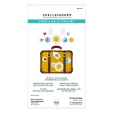 Spellbinders PRE-ORDER We All Have Baggage Retro Suitcase and Sentiments Stamp & Die Set (SDS-221)