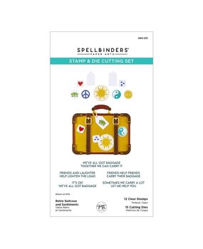 Spellbinders We All Have Baggage Retro Suitcase and Sentiments Stamp & Die Set (SDS-221)