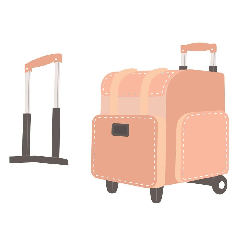 Spellbinders PRE-ORDER We All Have Baggage Rolling Craft Tote Dies (S5-714) Spellbinders PRE-ORDER We All Have Baggage Rolling Craft Tote Dies (S5-714)