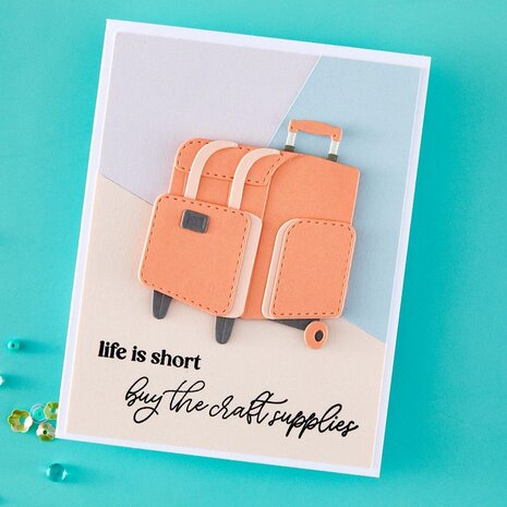 Spellbinders We All Have Baggage Rolling Craft Tote Dies (S5-714)