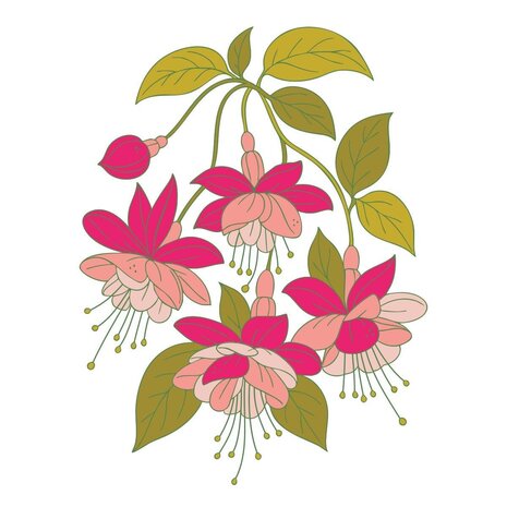 Spellbinders Magical Fuchsia Layered Stencil (STN-127) Spellbinders Magical Fuchsia Layered Stencil (STN-127)