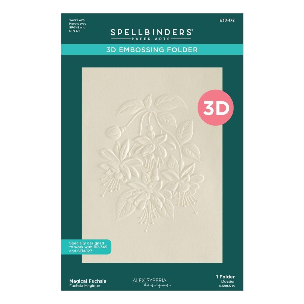 Spellbinders PRE-ORDER Magical Fuchsia 3D Embossing Folder (E3D-172) Spellbinders PRE-ORDER Magical Fuchsia 3D Embossing Folder (E3D-172)
