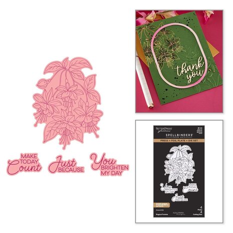 Spellbinders Magical Fuchsia Press Plate & Die Set (BP-349) Spellbinders Magical Fuchsia Press Plate & Die Set (BP-349)