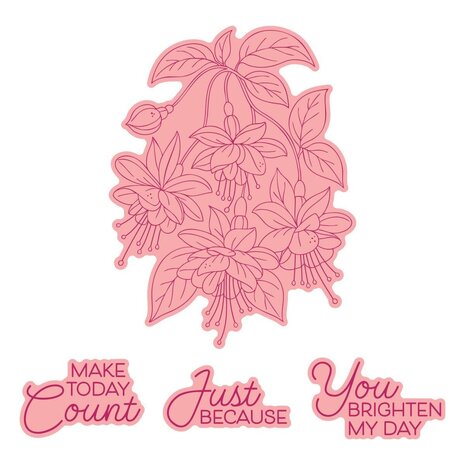 Spellbinders Magical Fuchsia Press Plate & Die Set (BP-349) Spellbinders Magical Fuchsia Press Plate & Die Set (BP-349)