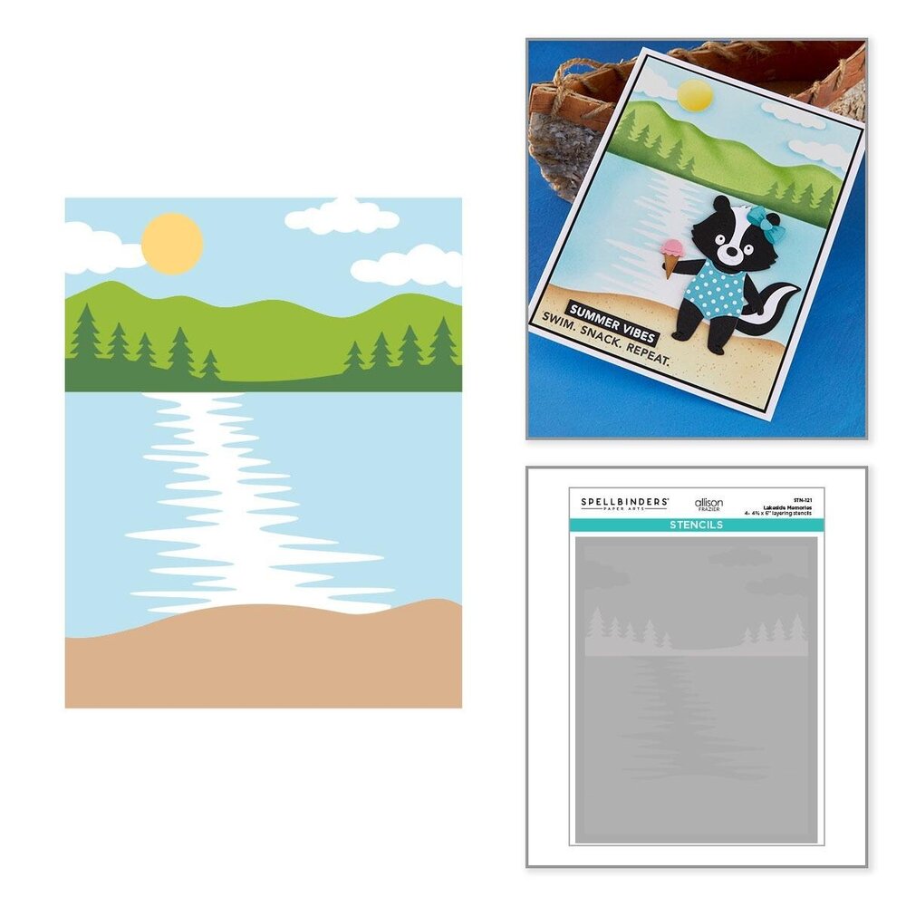 Spellbinders Summer Camp Lakeside Memories Layered Stencil (STN-121) Spellbinders Summer Camp Lakeside Memories Layered Stencil (STN-121)