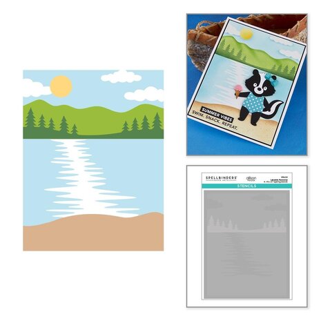 Spellbinders Summer Camp Lakeside Memories Layered Stencil (STN-121) Spellbinders Summer Camp Lakeside Memories Layered Stencil (STN-121)