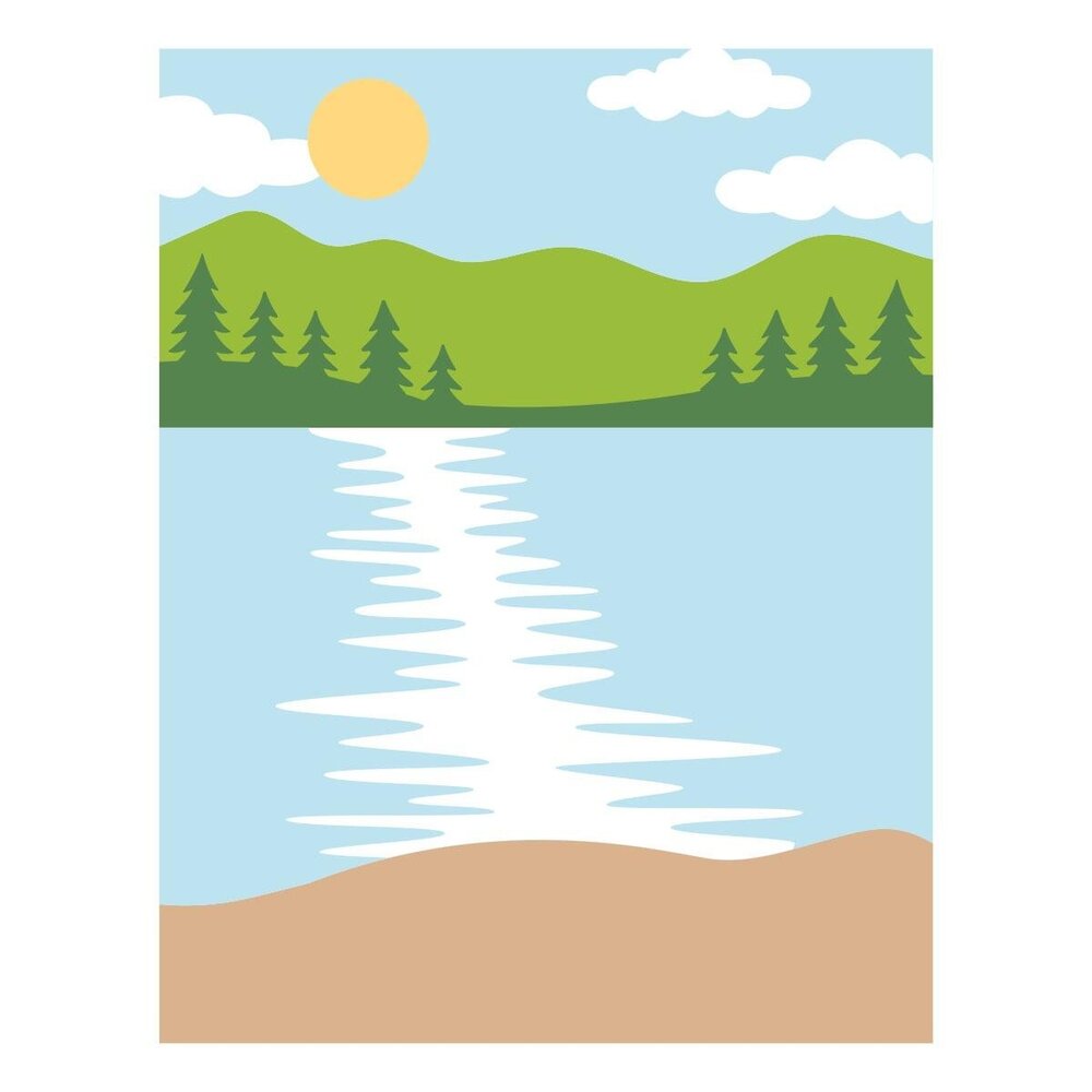 Spellbinders Summer Camp Lakeside Memories Layered Stencil (STN-121) Spellbinders Summer Camp Lakeside Memories Layered Stencil (STN-121)