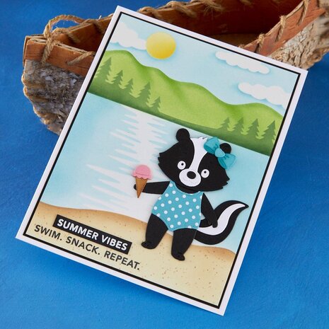 Spellbinders PRE-ORDER Summer Camp Lakeside Memories Layered Stencil (STN-121)