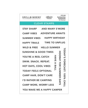 Spellbinders Summer Camp Summertime Sentiments Clear Stamp (STP-269)