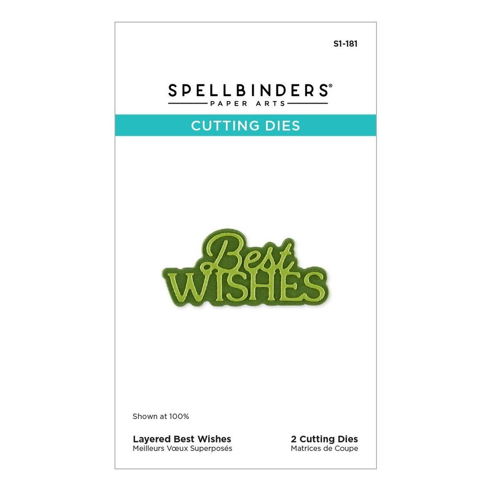 Spellbinders Essentially Yours Sentiments Layered Best Wishes Dies (S1-181) Spellbinders Essentially Yours Sentiments Layered Best Wishes Dies (S1-181)