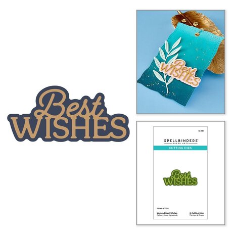 Spellbinders PRE-ORDER Essentially Yours Sentiments Layered Best Wishes Dies (S1-181)