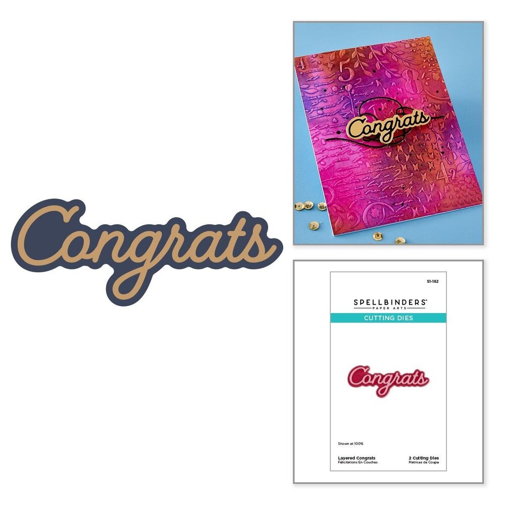 Spellbinders Essentially Yours Sentiments Layered Best Congrats Dies (S1-182) Spellbinders Essentially Yours Sentiments Layered Best Congrats Dies (S1-182)