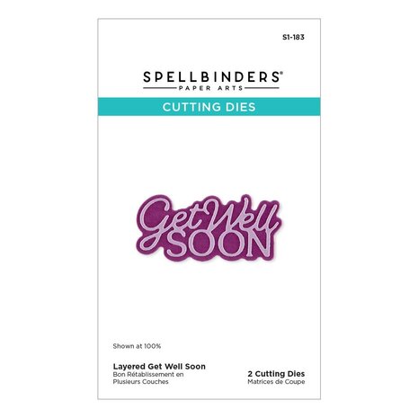 Spellbinders Essentially Yours Sentiments Layered Get Well Soon Dies (S1-183)