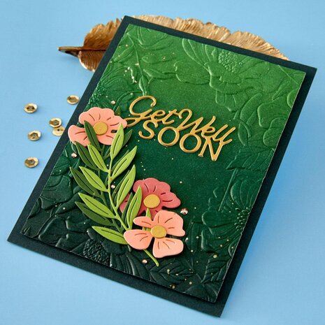 Spellbinders Essentially Yours Sentiments Layered Get Well Soon Dies (S1-183)