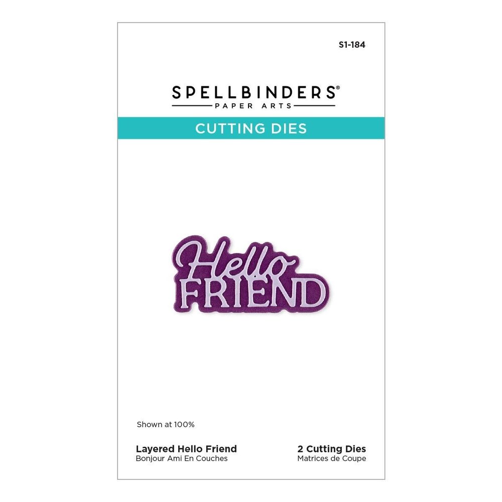 Spellbinders PRE-ORDER Essentially Yours Sentiments Layered Hello Friend Dies (S1-184) Spellbinders PRE-ORDER Essentially Yours Sentiments Layered Hello Friend Dies (S1-184)