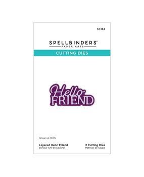 Spellbinders Essentially Yours Sentiments Layered Hello Friend Dies (S1-184)