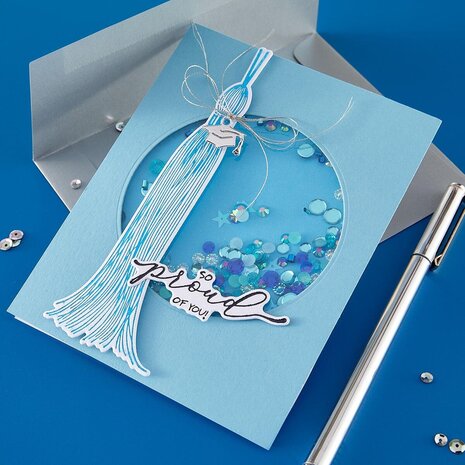 Spellbinders Say Cheese Classic Mouse Graduation Sentiments Press Plate & Die Set (BP-358)