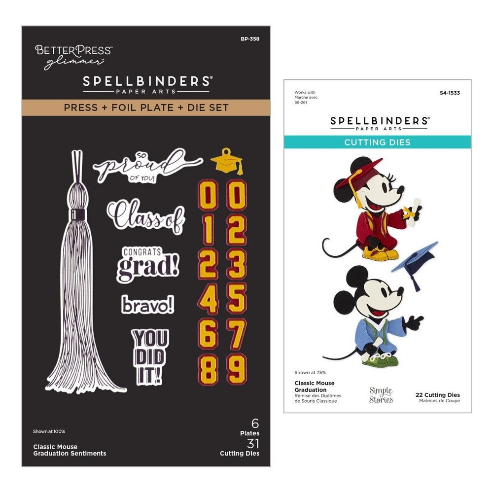 Spellbinders PRE-ORDER Say Cheese Classic Mouse Graduation I Want It All! Bundle (BD-1069)