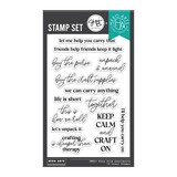 Hero Arts We All Have Baggage Clear Stamp Set Keep Calm Sentiments (CM821)