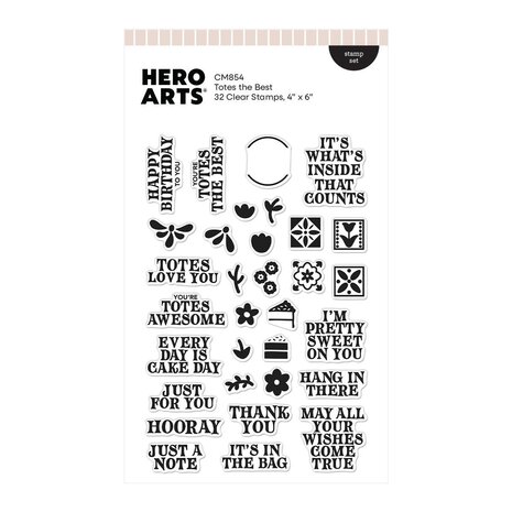 Hero Arts PRE-ORDER Tote-ally Awesome Clear Stamp Set Totes the Best (CM854)