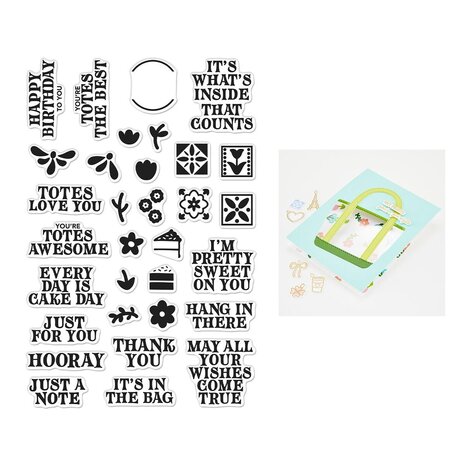 Hero Arts Tote-ally Awesome Clear Stamp Set Totes the Best (CM854) Hero Arts Tote-ally Awesome Clear Stamp Set Totes the Best (CM854)