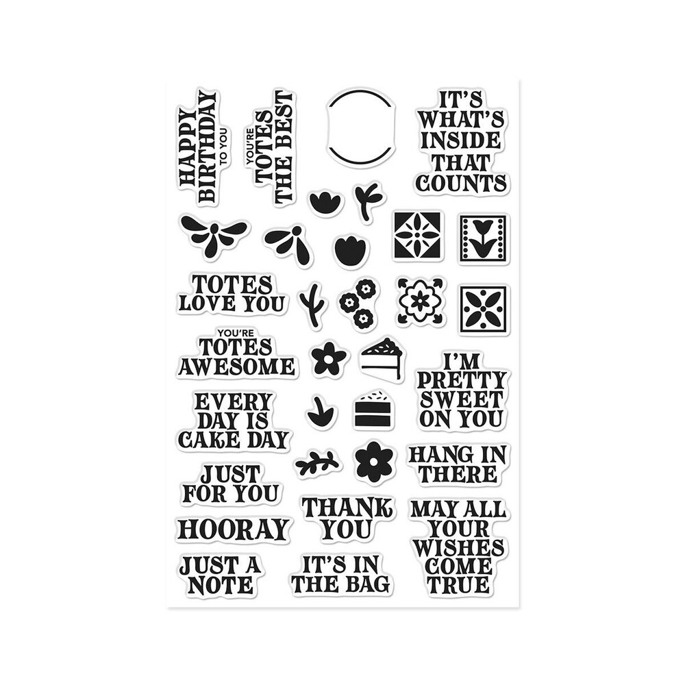 Hero Arts Tote-ally Awesome Clear Stamp Set Totes the Best (CM854) Hero Arts Tote-ally Awesome Clear Stamp Set Totes the Best (CM854)