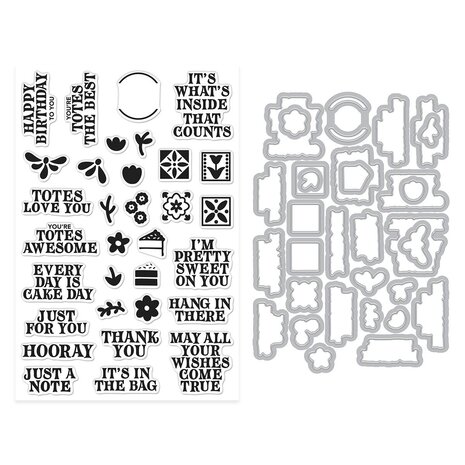 Hero Arts Tote-ally Awesome Stamps & Dies Totes the Best (DC354)
