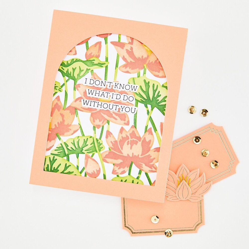 Hero Arts Tranquil Garden Lotus Field Layering Stencils (SA307) Hero Arts Tranquil Garden Lotus Field Layering Stencils (SA307)
