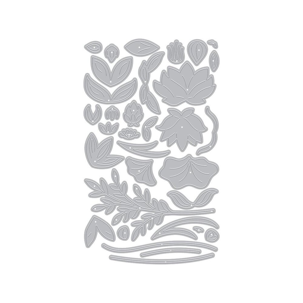 Hero Arts PRE-ORDER Tranquil Garden Die Set Lotus Flower (DF294)